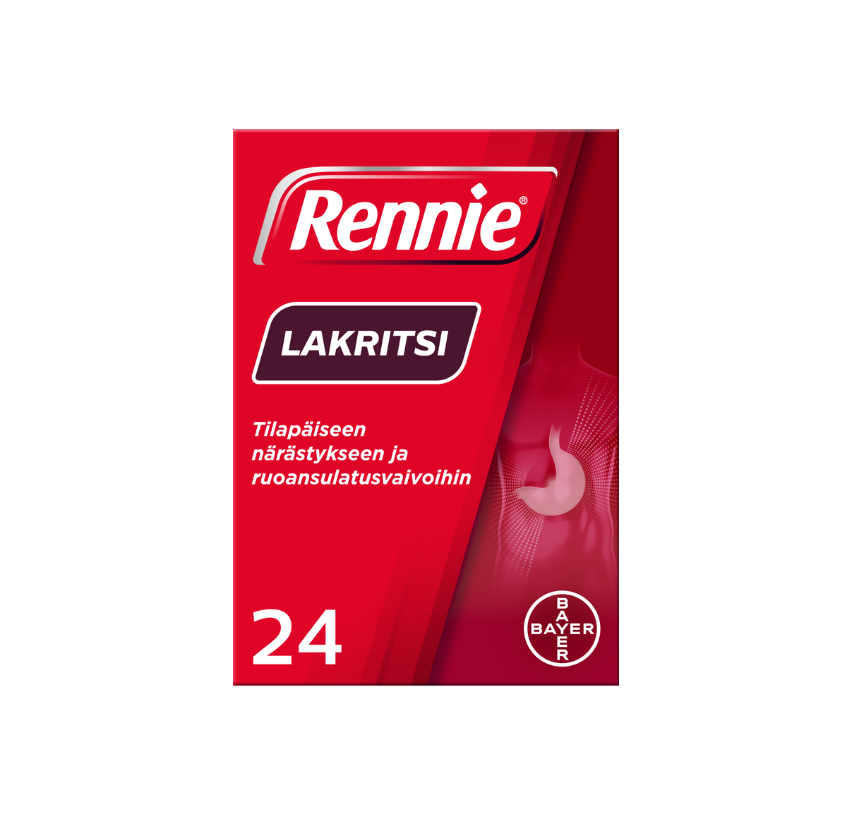 Rennie Lakritsi närästykseen ja ruoansulatusvaivoihin.